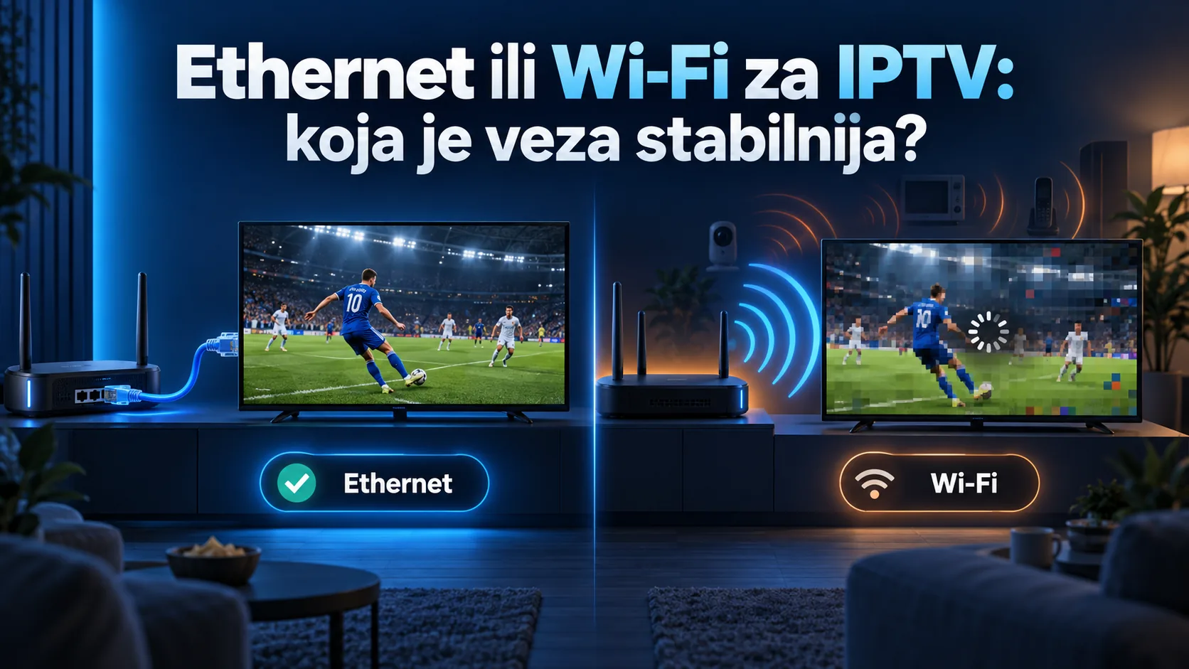 ethernet ili wifi za iptv — Ethernet ili Wi-Fi za IPTV: koja je veza stabilnija?