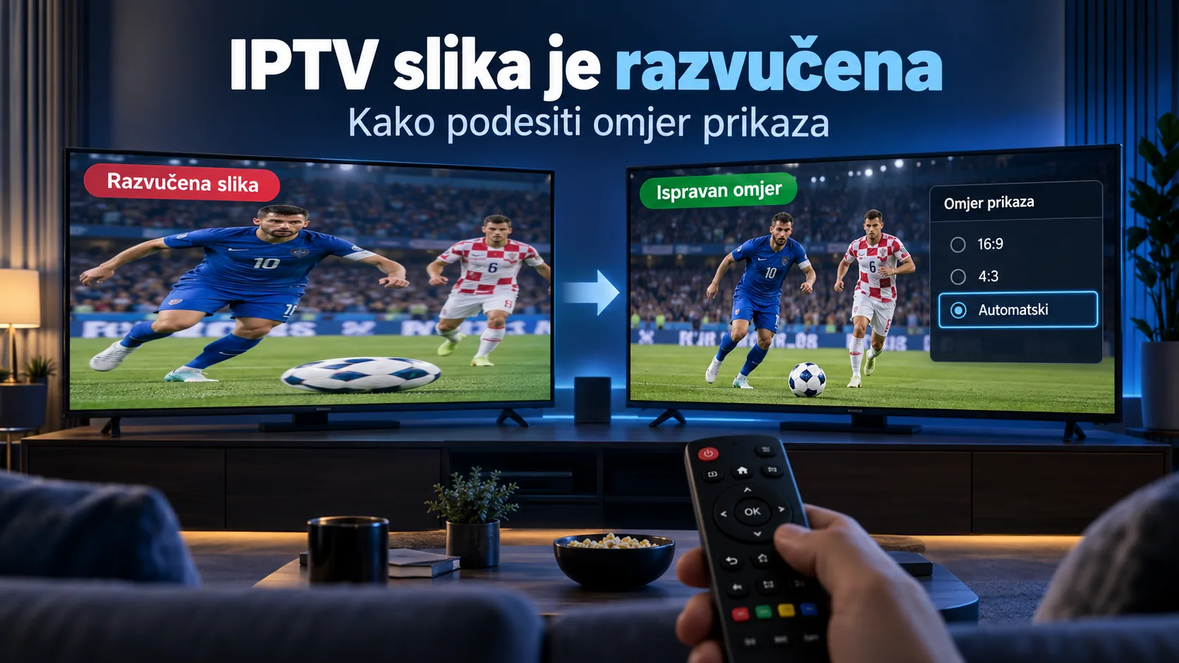 iptv slika razvucena — IPTV slika je razvučena: kako podesiti omjer prikaza